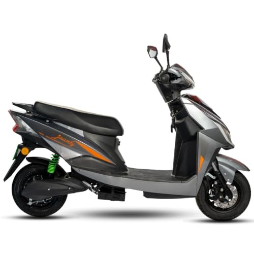AMO Electric Scooter Jaunty L Double Light Lead Acid Low Speed -25kmph Range - 65 Km Non RTO in Grey with Portable Charger Ex-Showroom - Image 4