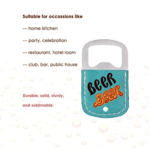 Imprintfavor Stainless Steel Flat Bottle Opener 12 Pack 2'' Sturdy Bartender Bottle Opener Rubber Sealed Solid Bar Key Durable Short-Neck Color Bottle Opener (3.2*5.2Cm) #TOP5