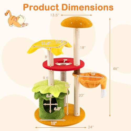Árbol para Gatos PETSITE Inspirado en Hamburguesa 46 Pulgadas miniatura 4
