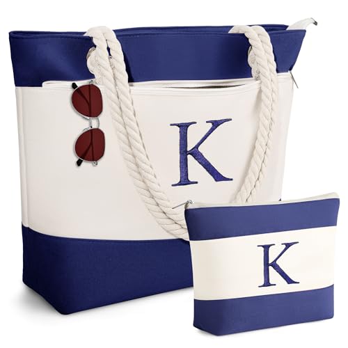 Image of YOOLIFE Beach Bags for Women - Travel Canvas Beach Tote, Pool Waterproof Bag, Travel Essentials, Gifts for Women Birthday
