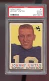 1959 Topps #1 Johnny Unitas John Unitas PSA 2 (MK) Graded Football Card NFL Baltimore Colts