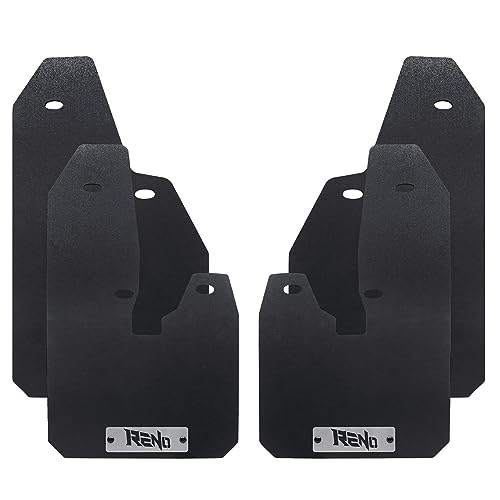 Image of RENO Ram Mud Flaps, Heavy Duty Vehicle Sediment Protection Driver & Passenger Sides Splash Guards Compatible with 2010-2018 Ram 1500 2500 3500 SRW Truck Classic (Front + Rear, 4pcs)