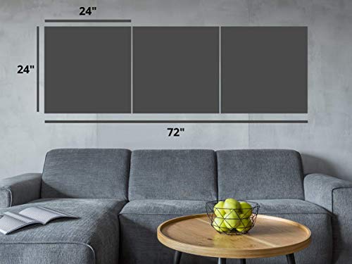 Relaxing Ocean Beach Canvas Wall Art Decor - 24X24 3 Piece Set (Total 24X72 Inch) - Large Decorative & Modern Multi Panel Split Prints For Dining & Living Room, Kitchen, Bedroom & Office #TOP2