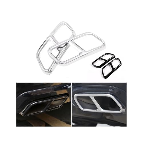 Cubre el desgaste del escape trasero con esta cubierta decorativa plata de ajuste preciso 2
