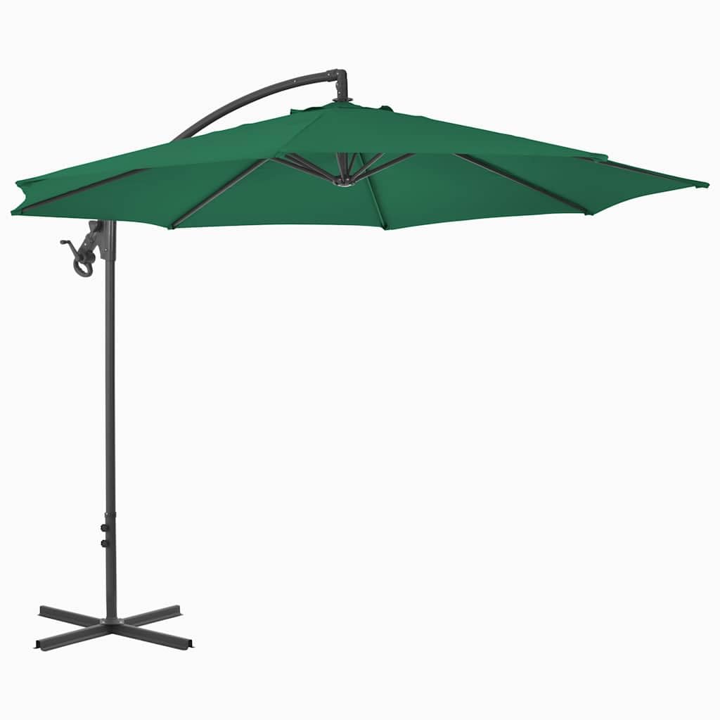 Parasol wspornikowy ze stalową podstawą krzyżową