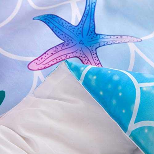 Egchescebo Kids Bedding Comforter Set Twin Size Sets For Girls 3D Mermaid Pattern Ultra Soft And Breathable 100% Microfiber Breathable Warmth Down Quilt Sets Pink Twin Size(68"X86") #TOP7