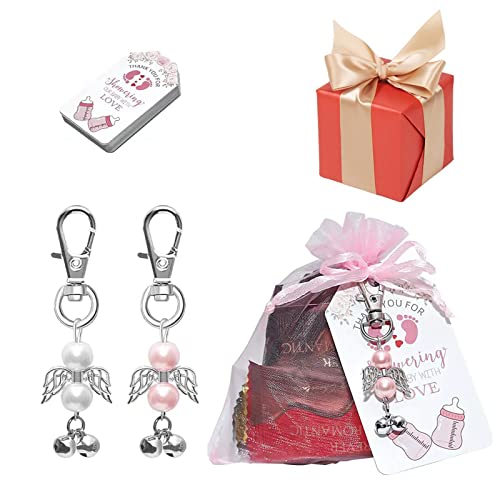 Guardian Angel Charm Keychains | Guest Return Favors for Baby Shower Creative Party Favors,Angel Key