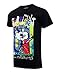SCREENSHOTBRAND-S11013 Mens Hip-Hop Ultra Premium Quality Tee - Straight Fire Embroidery Patch Cartoon Print T-Shirt-Black-XLarge