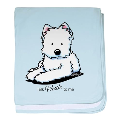 CafePress KiniArt Talk Westie to Me Baby Blanket, Super Soft Newborn Swaddle