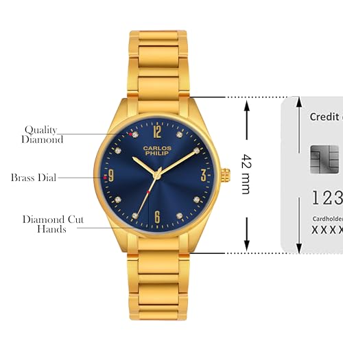Image of Carlos Philip Majesta Series Premium Luxury Analog Watch | Heritage-Inspired Design | Stainless Steel Build | Exclusive Dial Colors | Japanese Quartz Movement