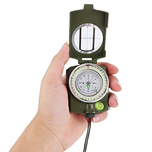 Brújula portátil duradera de aluminio para camping miniatura 2