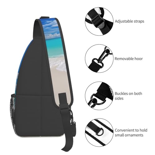 Mochila tipo bandolera cruzada para hombre negra miniatura 5