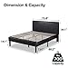 Zinus Gerard Faux Leather Upholstered Platform Bed Frame, Mattress Foundation, Wood Slat Support, No Box Spring Needed, Easy Assembly, California King