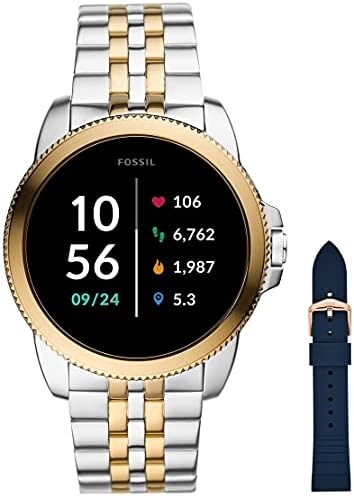 Fossil Connected Smartwatch Gen 5e para Hombre con tecnología Wear OS de  Google, frecuencia cardíaca, NFC y notificaciones smartwatch, Acero  Inoxidable Bicolor + Correa de Reloj S181370 - PREYCA