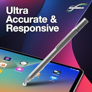 BoxWave Stylus Pen Compatible with HP OmniBook X Flip 14 - FineTouch Capacitive Stylus, Super Precise Stylus Pen - Metallic Silver