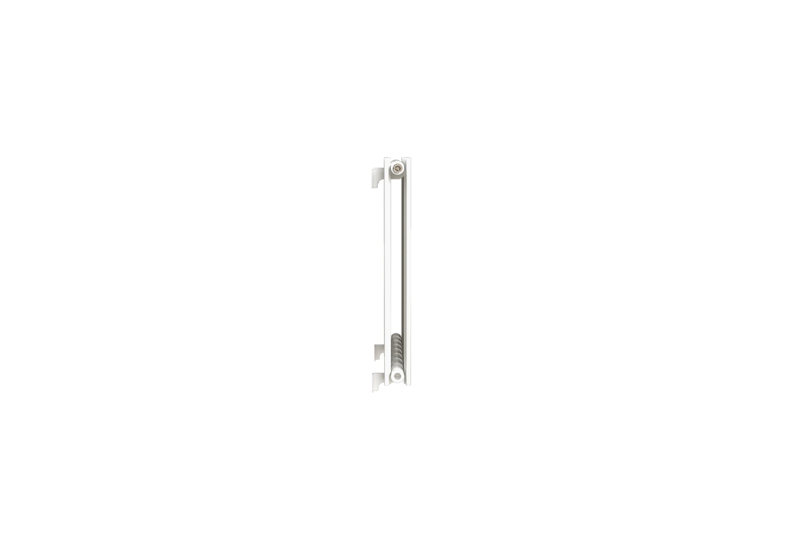 Radiateur blanc mural eau chaude horizontal en acier double lame | 60 x 60 cm 883 Watt chauffage central | 4 raccordements 15x21 (1/2) série NYTIA by NOYON & THIEBAULT