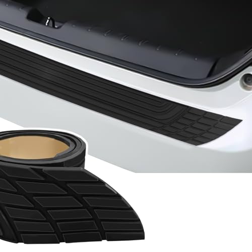 SamWinGear Rear Bumper Protector Anti-Scratch DIY Bumper Guards for Cars, 41.5Inch x 3.4Inch Car SUV Universal Rubber Non-Slip Collosion Car Bumper Protector Trunk Door Entry Guard Exterior Accessory