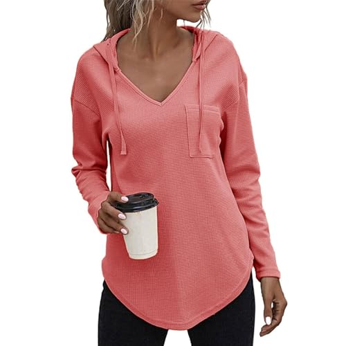 Decorie Pullover Damen Winter Herbst Hoodie Damen Sweatshirt Einfarbig...