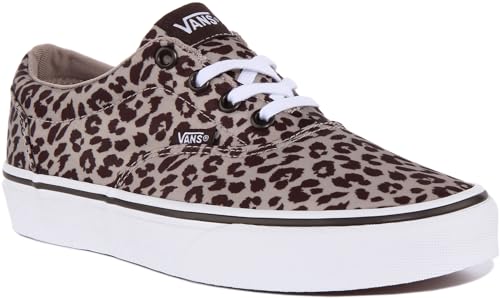 Vans Vans Women's Doheny Sneaker, Satin Leopard Brown White, 8.5 US