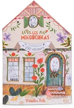 Moulin Roty Les Minouchkas Coloring & Sticker Book with 150 Stickers Set