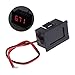 0.36 pouce DC 4.5-30V Voltmètre LED Panneau Affichage Numérique Tension Compteur 2 Fils Rouge Bleu Vert Volmètre pour Motos Automobiles Voitures Vélos Camions Bateaux Campeurs (Taille unique, rouge)