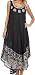 Sakkas 15009 - Alexis Embroidered Long Sleeveless Floral Caftan Dress/Cover up - Navy - OS