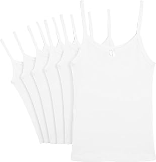 Delopik Everyone Girls Cotton Camisole White UnderShirt For Girls school uniform underwear
