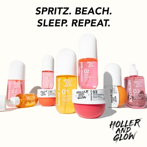 Image of Holler And Glow Cali Cruise Body & Hair Mist, Body Spray For Women, Hair Perfume For Women, Women Fragrance, Zesty Citrus Tangerine, Rose, Patchouli, Floral & Citrusy Fragrance Notes, 8.11 Fl Oz