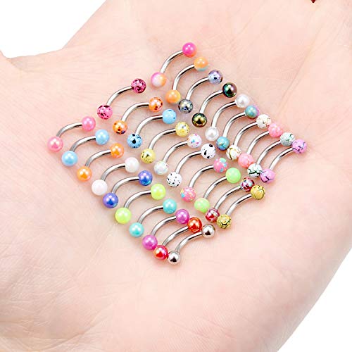 Vsnnsns 16G Rook Earrings Tragus Earring Stud Cartilage Helix Earrings Hoop Snug Piercing Jewelry Stainless Steel Curved Barbell Eyebrow Rings 6Mm #TOP6