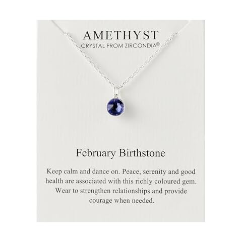 Philip Jones February Amethyst Necklace with Crystals Cover