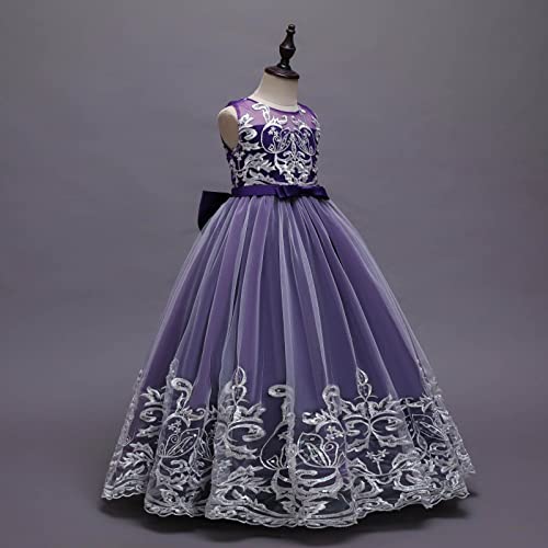 Baby Girls' Dresses Flower Girl Lace Dress for Kids Wedding Bridesmaid Pageant Party Formal Long Maxi Dress4