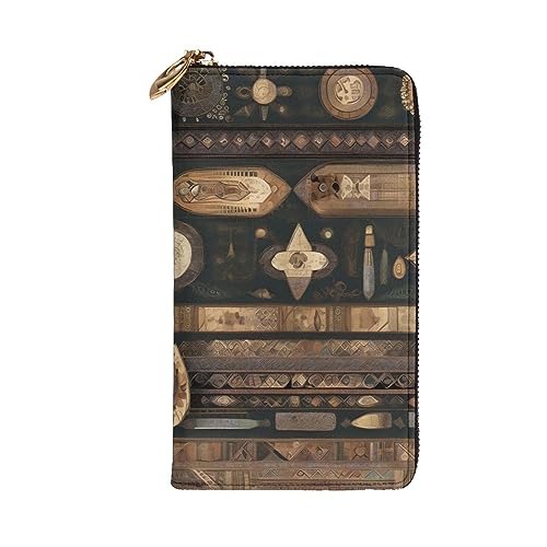 Leather Wallet - Stylish and Durable Wallet for Women with Multiple Compartments and Zipper Design Bohemian style Picture2