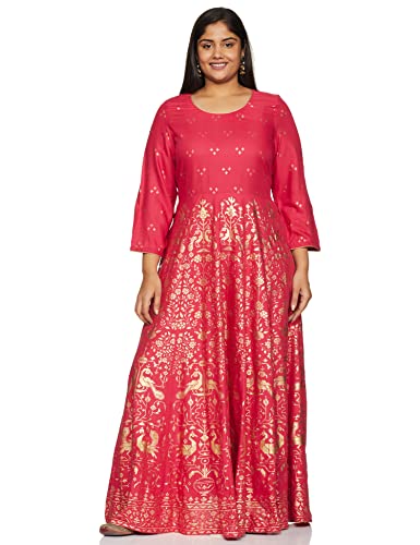Image of Rangriti Women's Rayon A-Line Maxi Dress