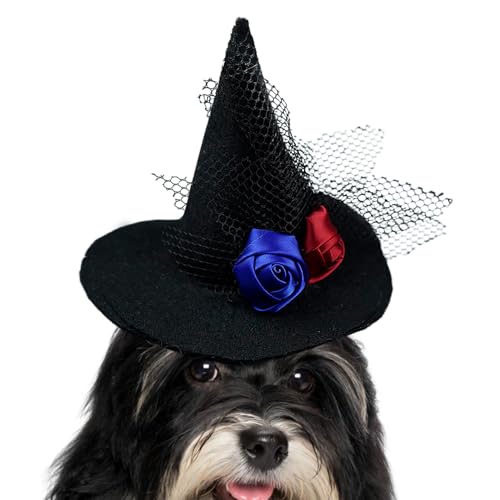 犬用帽子 - 犬用魔女ハット | 調節可能な衣装アクセサリー 仮装小道具 家族集会 お祭り パーティー 劇場公演 ステージショー 仮面舞踏会用