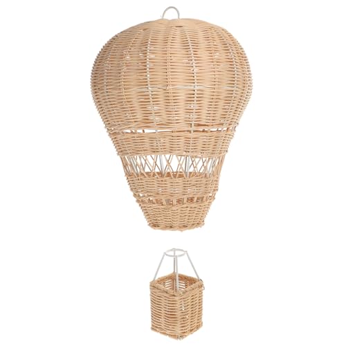 Montgolfière en rotin suspendue déco pour chambre enfant Angoily