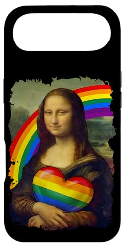 ���C���{�[ ���i���U �n�[�g ���� �v���C�h Funny Mona Lisa LGBTQ Heart �X�}�z�P�[�X iPhone Air �p