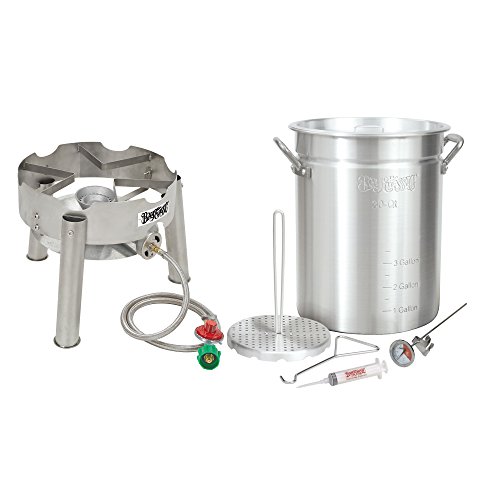 Bayou Classic Complete Deluxe Turkey Fryer Kit 30 Quart Aluminin Pot
