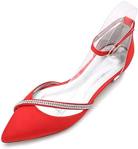 MNVOA Bridal Wedding Shoes Closed Toe Flat Satin Occasion Shoes :  Amazon.com.be: Fashion