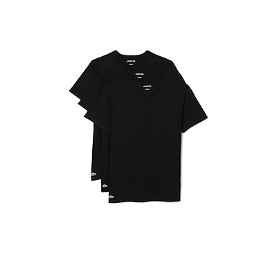 Lacoste 100% Cotton Regular Fit V neck T shirt 3 pack Men