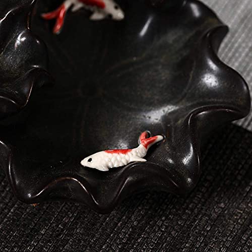 Ceramic Backflow Incense Holder Waterfall Incense Burner, Aromatherapy Ornament Home Decor With 30 Backflow Incense Cones + 50 Incense Stick #TOP6