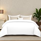 HomeSmart King Size Weighted Blanket Cover – Ultra Soft White Minky, Fits 92x104 Weighted Blanket (Cover Only)