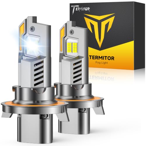 Image of Termitor H13 /9008 Light Bulb, 50,000LM, 6500K Pure White, Pack of 2 | 1:1 Halogen Size, IP68 Waterproof, 3-Min Quick Install, 9008 /H13 Light For UTV ATV Offroad Vehicles