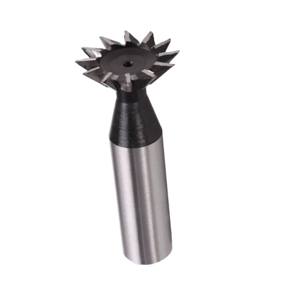 Fresa CNC Fresa de cola milano HSS 12 filos, broca enrutador CNC 45 grados, fresa con vástago recto 16 mm, 1 pieza