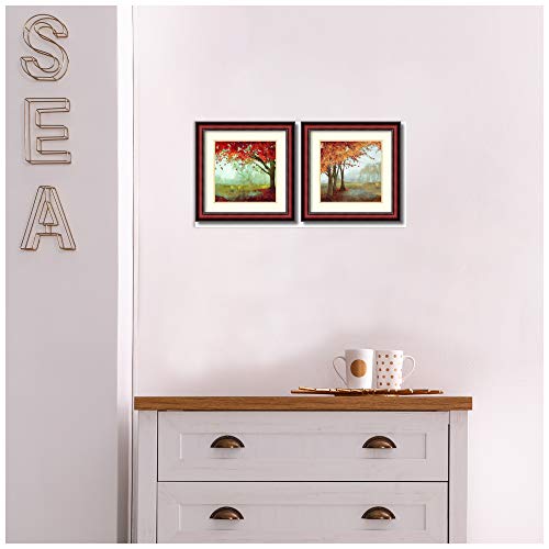 Framed Art Print, 'A Sense Of Space- Set Of 2' By Asia Jensen: Outer Size 19 X 19" Each #TOP3