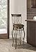 Hillsdale Montello 32-Inch Swivel Bar Stool, Old Steel Finish with Faux Brown Leather