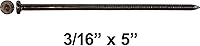 Vista 2 de Jake Sales Clavos de granero de poste con revestimiento de vinilo recubierto de vinilo de 5 pulgadas. 40D - 5 libras ~ 140 clavos. Se utiliza