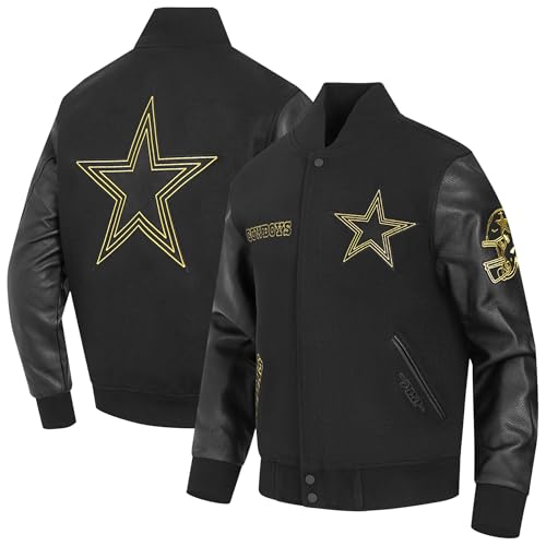 Men's Black Dallas Cowboys Full-Zip Varsity Jacket
