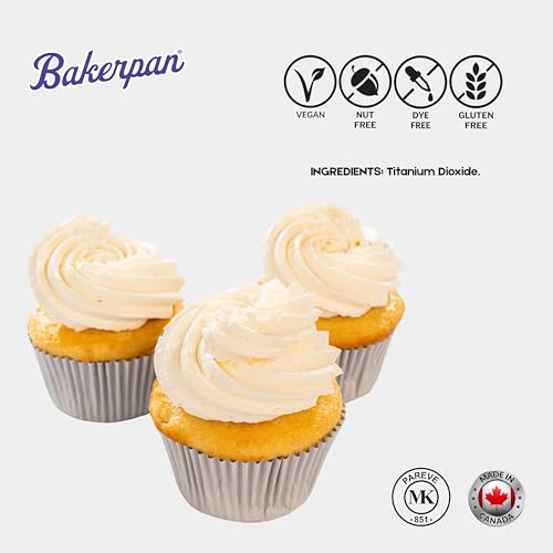 Bakerpan White Oil-Based Dye-Free Food Coloring Powder for Baking - 30g - White Coloring for Buttercream Frosting, Chocolate, Candy, Icing, Cakes