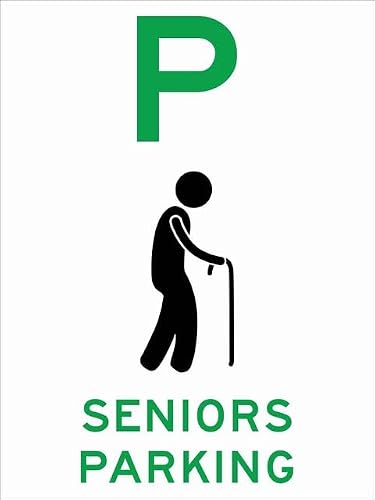 Xewazd A349 8"X12" Aluminum Metal Sign - Seniors Parking | Safety Notice Plate