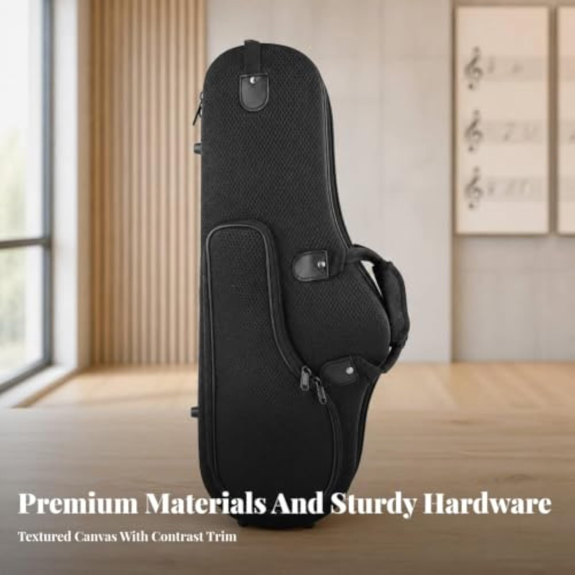 Sturdy Saxophone Case with Backpack Straps